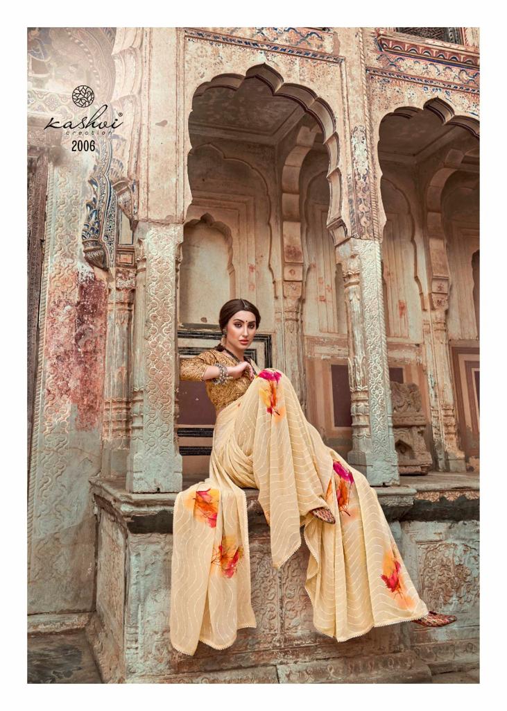 Kashvi Manasthiti Printed Georgette Wholesale Saree Collection 